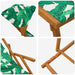 Ligstoel 3 Positie massief eucalyptushout Bladpatroon