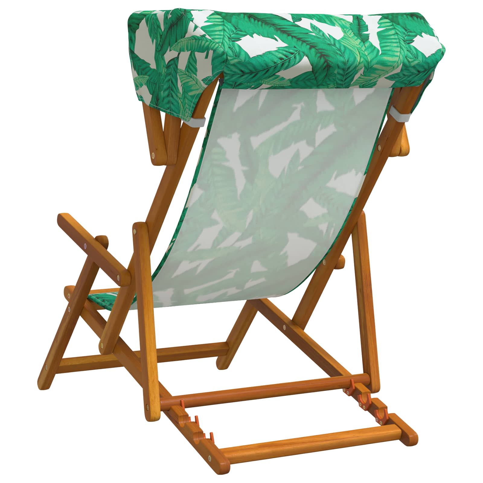 Ligstoel 3 Positie massief eucalyptushout Bladpatroon