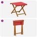 Ligstoel 2 pcs massief eucalyptushout Rood
