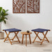 Ligstoel 2 pcs massief eucalyptushout Blauw