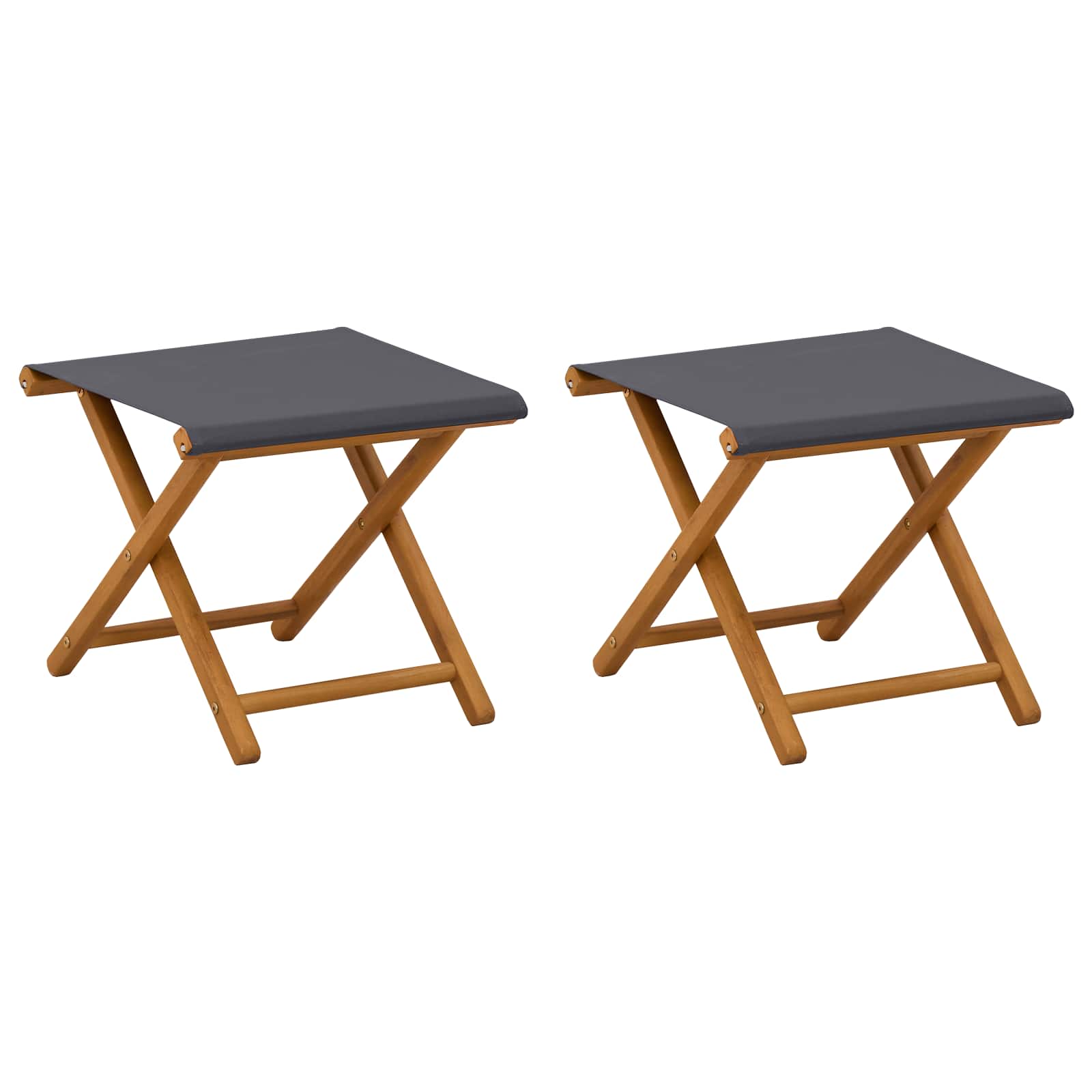 Ligstoel 2 pcs massief eucalyptushout Grijs