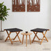 Ligstoel 2 pcs massief eucalyptushout Zwart