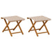Ligstoel 2 pcs massief eucalyptushout Beige