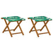 Ligstoel 2 pcs massief eucalyptushout Bladpatroon
