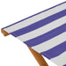 Ligstoel 2 st massief eucalyptushout Blauw en Wit