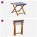 Ligstoel 2 st massief eucalyptushout Blauw en Wit