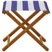 Ligstoel 2 st massief eucalyptushout Blauw en Wit