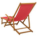 Opvouwbare zonnebed 3 Positie Massief Eucalyptus Hout Rood