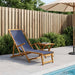 Opvouwbare zonnebed 3 Positie Massief Eucalyptus Hout Blauw