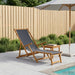 Opvouwbare zonnebed 3 Positie Massief Eucalyptus Hout Grijs