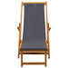 Opvouwbare zonnebed 3 Positie Massief Eucalyptus Hout Grijs