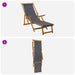 Opvouwbare zonnebed 3 Positie Massief Eucalyptus Hout Grijs