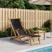 Opvouwbare zonnebed 3 Positie Massief Eucalyptus Hout Zwart