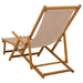Opvouwbare zonnebed 3 Positie Massief Eucalyptus Hout Taupe