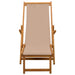 Opvouwbare zonnebed 3 Positie Massief Eucalyptus Hout Taupe