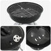 Houtskool Grill Zwart 36,5 x 36,5 x 40 cm