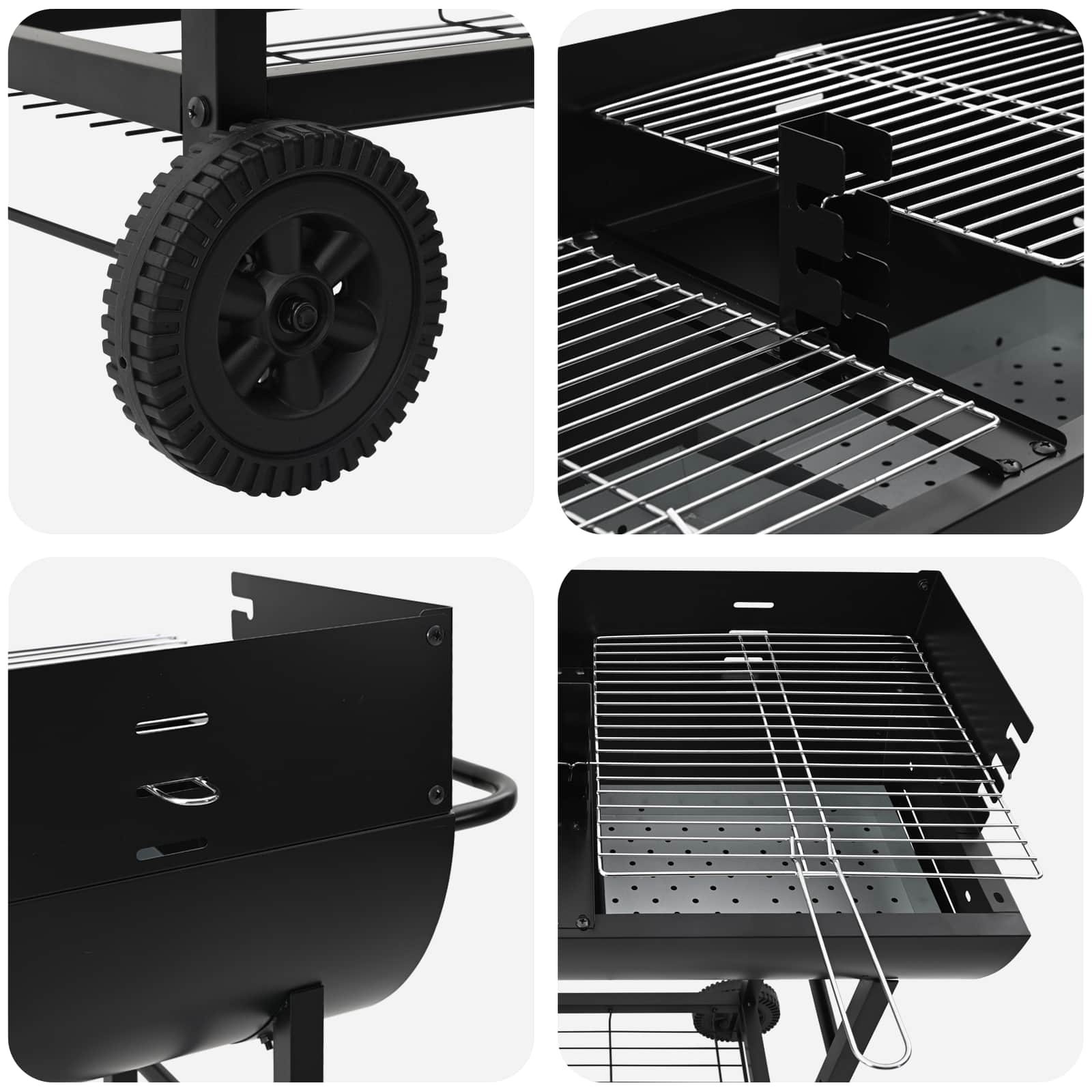 Houtskoolgrill 96,5 x 42,5 x 88,5 cm Zwart