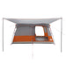 Gezinstent met dak Grijs en Oranje 320 x 210 x 180 cm Polyester