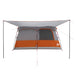 Gezinstent met dak Grijs en Oranje 320 x 210 x 180 cm Polyester