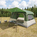 Gezinstent met dak Groen 380 x 260 x 190 cm Polyester