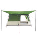 Gezinstent met dak Groen 380 x 260 x 190 cm Polyester