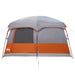 Gezinstent met dak Grijs en Oranje 380 x 260 x 190 cm Polyester