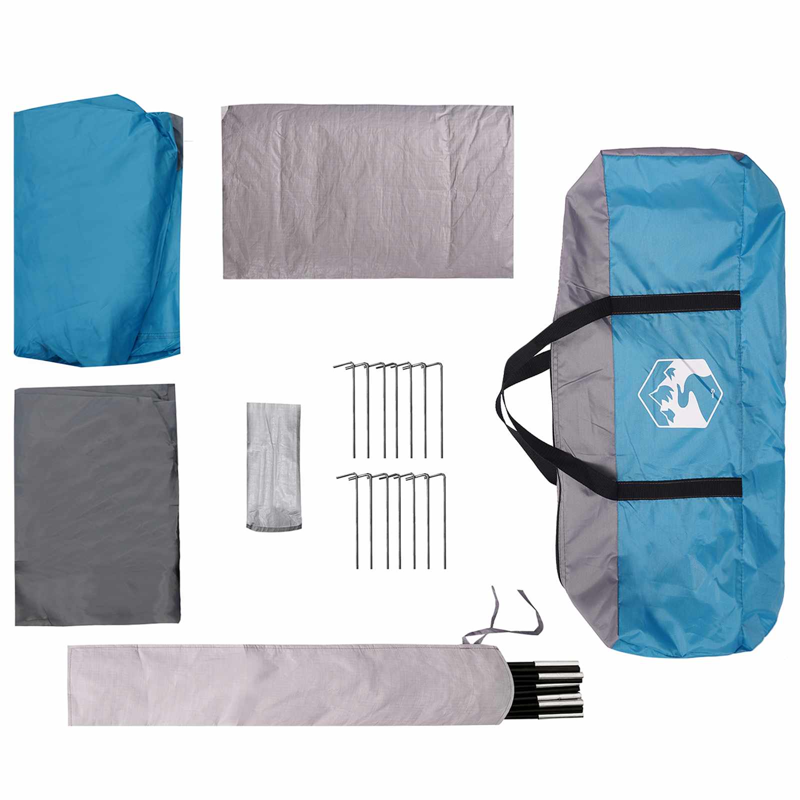 Gezinstent 10-persoons Blauw Polyester en staal