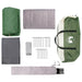 Gezinstent met dak Groen 500 x 400 x 230 cm Polyester en staal