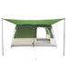 Gezinstent met dak Groen 500 x 400 x 230 cm Polyester en staal