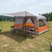 Gezinstent met dak Grijs en Oranje 500 x 400 x 230 cm