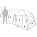 Huisje Tent met dak Groen 210 x 210 x 138 cm Polyester