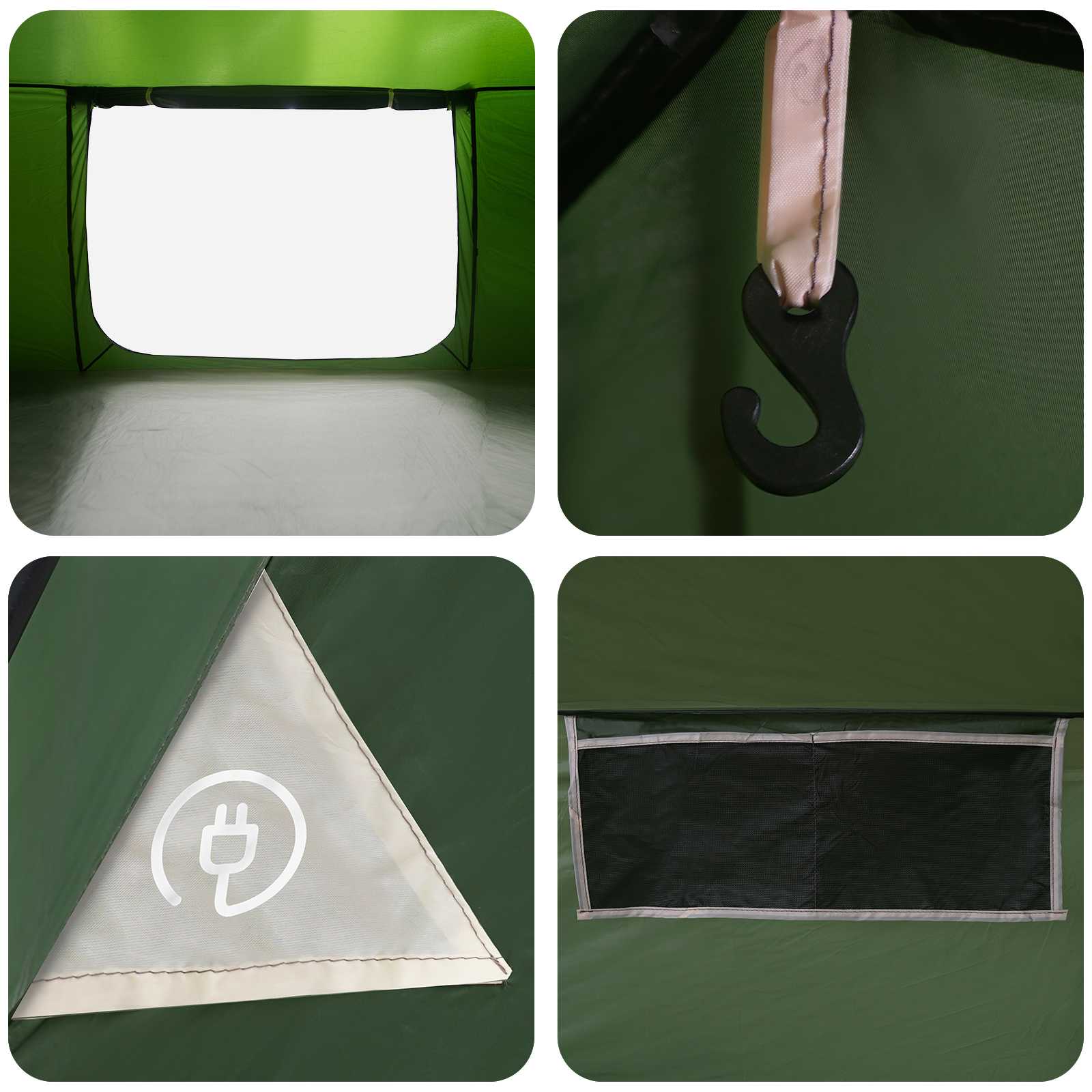 Huisje Tent met dak Groen 300 x 210 x 156 cm Polyester