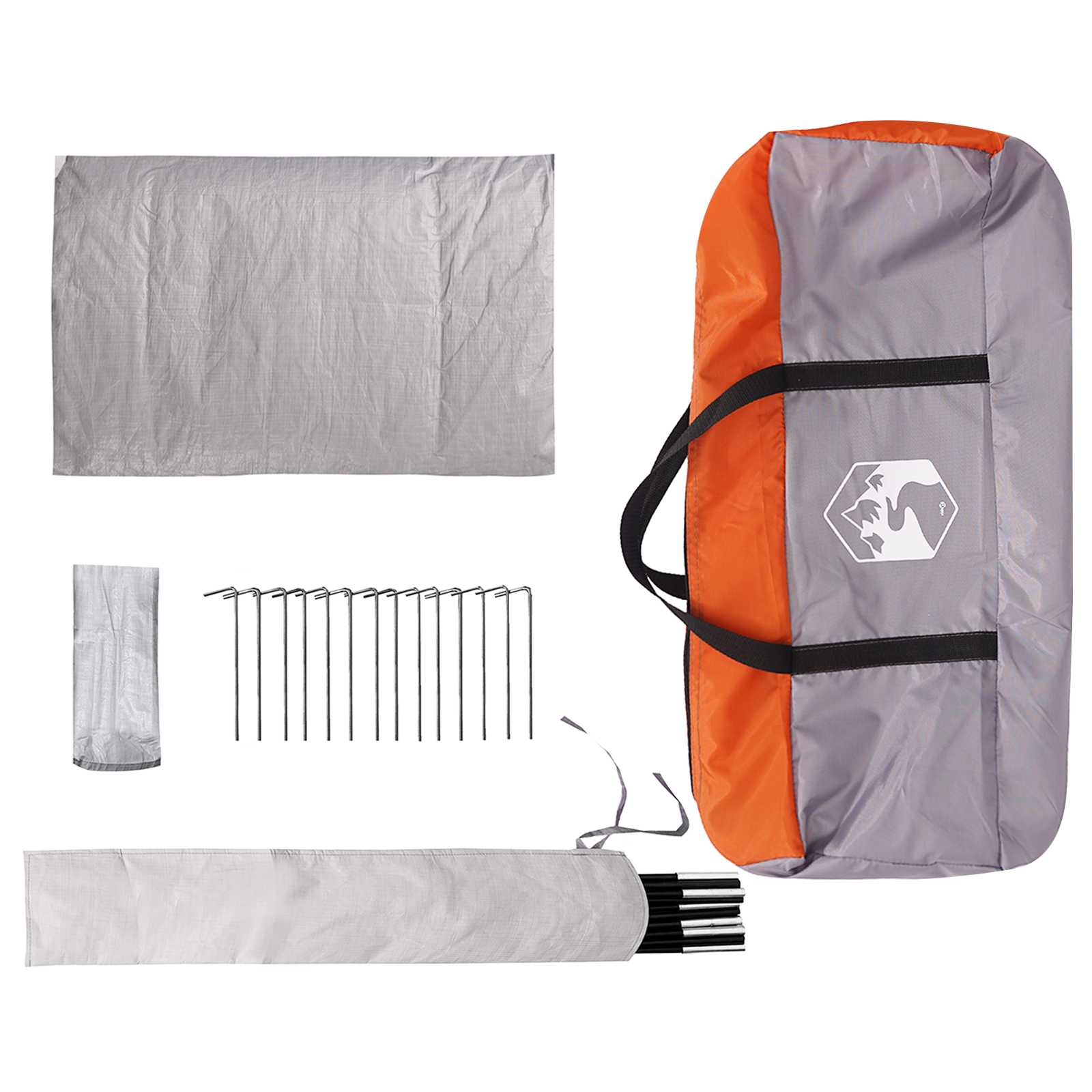 Huisje Tent Grijs en Oranje 300 x 210 x 156 cm Polyester