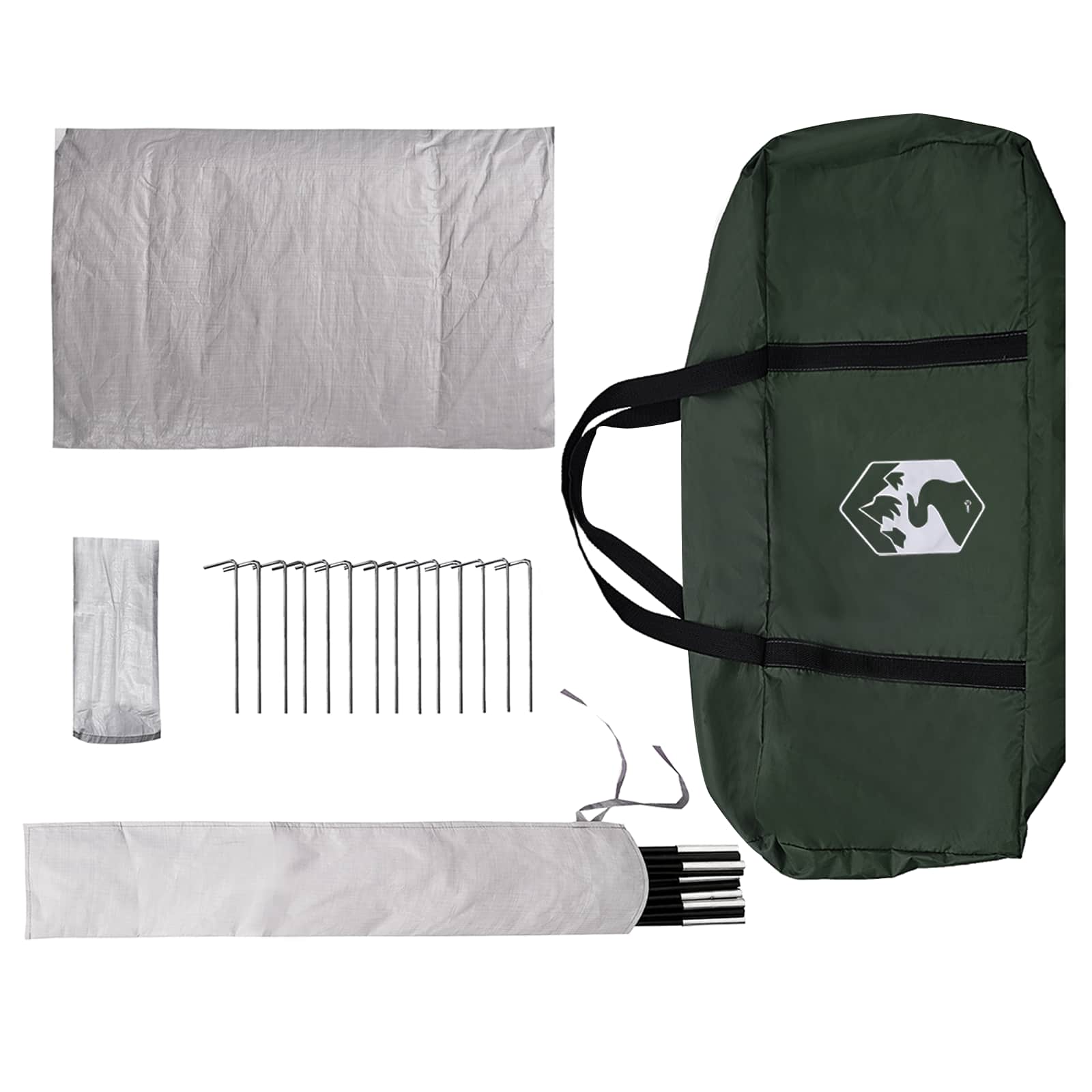 Huisje Tent met dak Legergroen 300 x 210 x 156 cm Polyester