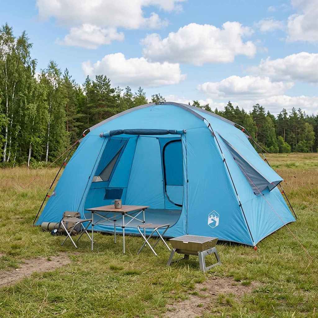 Huisje Tent met dak Blauw 400 x 210 x 180 cm Polyester