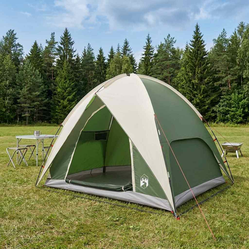 Camping Tent met Regenhoes Waterdicht Groen 245 x 245 x 149 cm