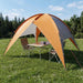 Camping Tent met Regenhoes Waterdicht Koepel Grijs en Oranje