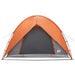 Camping Tent met Regenhoes Waterdicht Koepel Grijs en Oranje