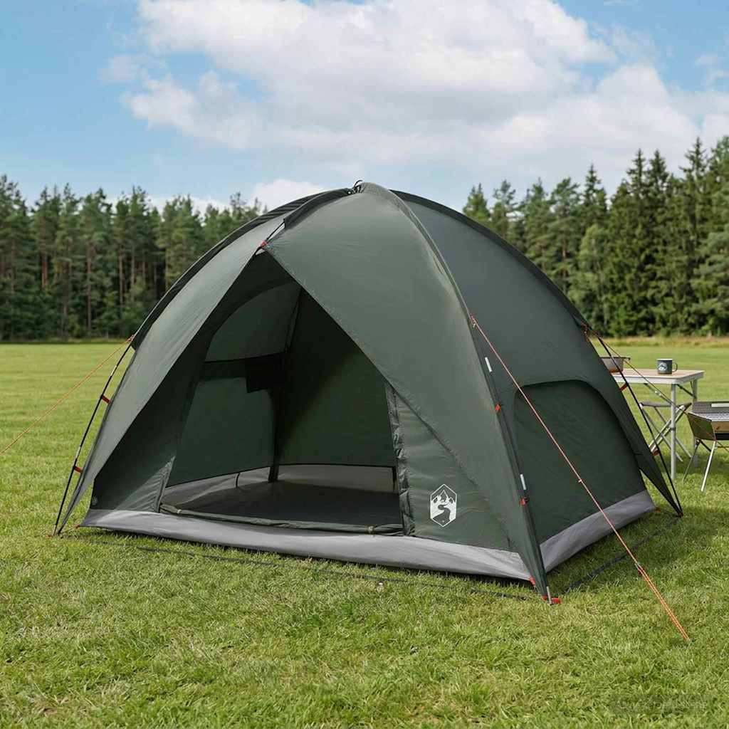 Camping Tent met Regenhoes Waterdicht Koepel Legergroen