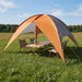 Camping Tent met Regenhoes Waterdicht Koepel Grijs en Oranje