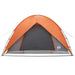Camping Tent met Regenhoes Waterdicht Koepel Grijs en Oranje