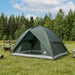 Camping Tent met Regenhoes Waterdicht Koepel Legergroen