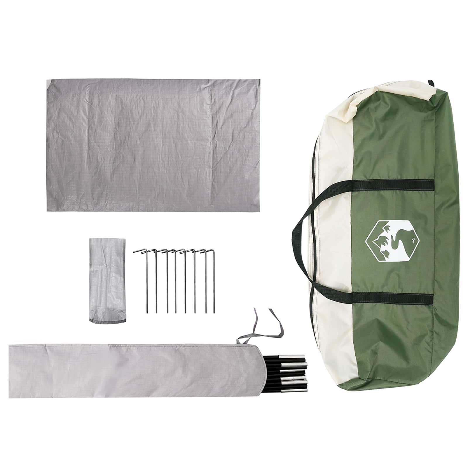 Camping Tent met Regenhoes Waterdicht Groen 360 x 245 x 185 cm