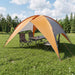 Camping Tent met Regenhoes Waterdicht Koepel Grijs en Oranje
