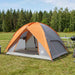 Camping Tent met Regenhoes Waterdicht Koepel Grijs en Oranje