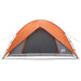 Camping Tent met Regenhoes Waterdicht Koepel Grijs en Oranje