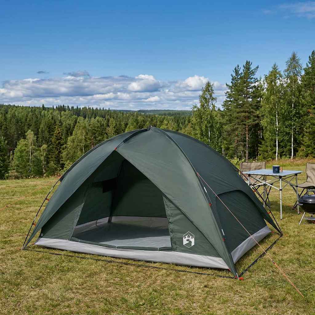 Camping Tent met Regenhoes Waterdicht Koepel Legergroen