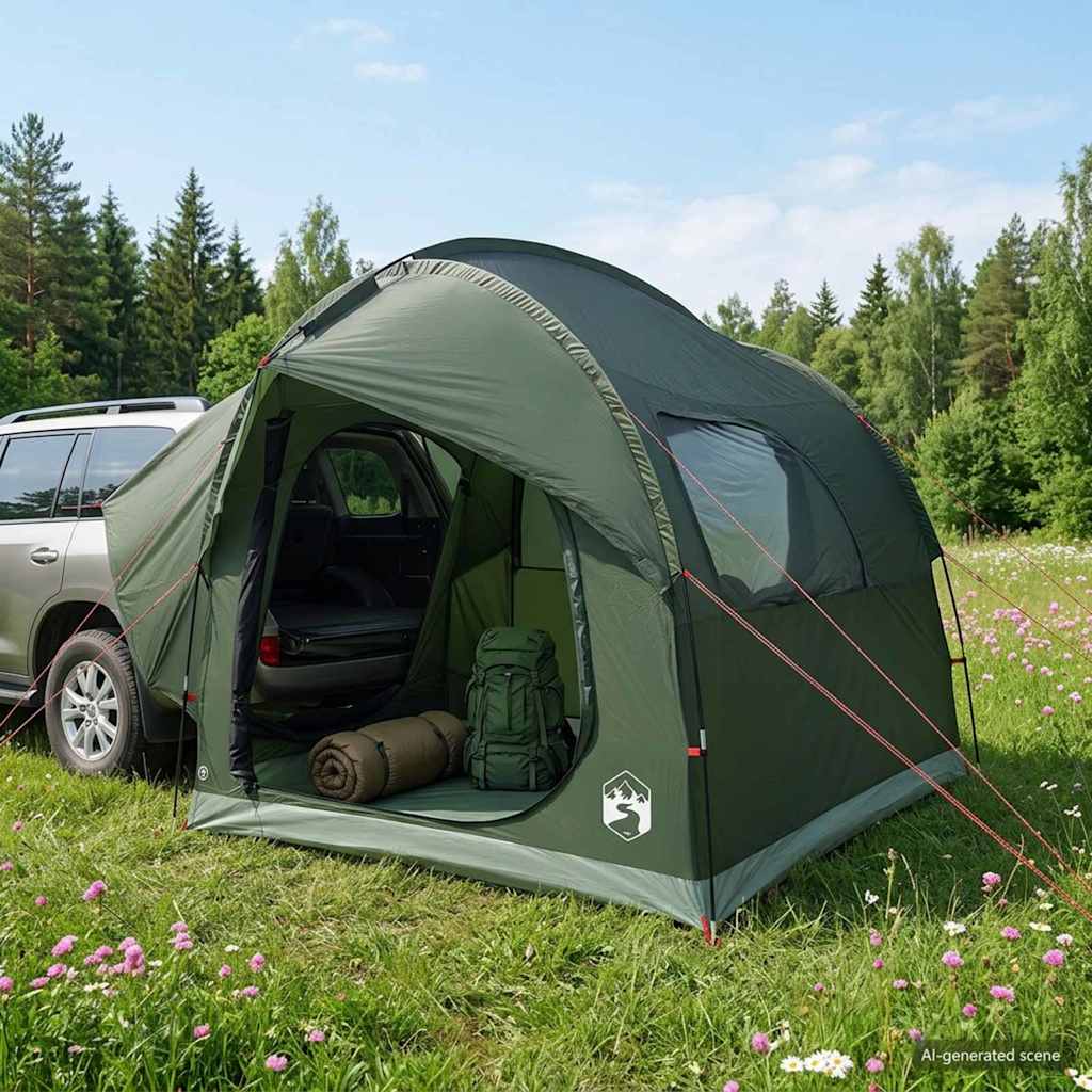 Autotent Legergroen 239 x 210 x 210 cm Polyester en staal