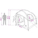 Autotent Legergroen 239 x 210 x 210 cm Polyester en staal