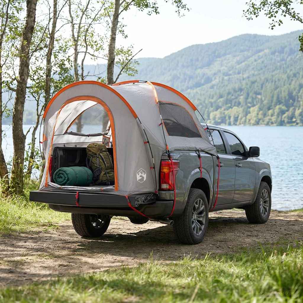Autotent Grijs en Oranje 200 x 170 x 170 cm Polyester en staal